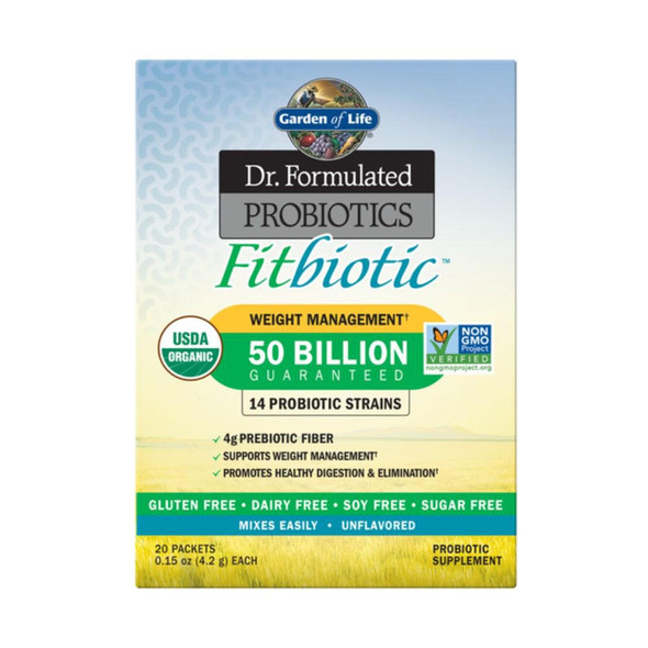  Garden of Life Dr. Formulated Probiotics Fitbiotic 20 Packets 