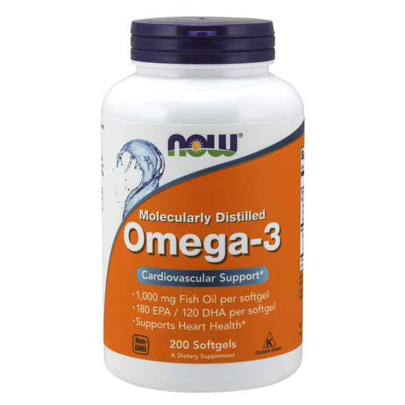  Now Foods Omega-3 1000mg 200 Gels 