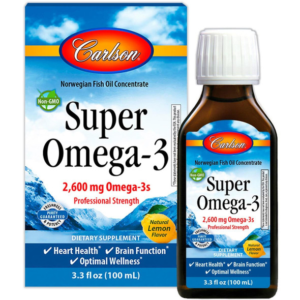  Carlson Labs SUPER OMEGA-3  LMN 100 ML 