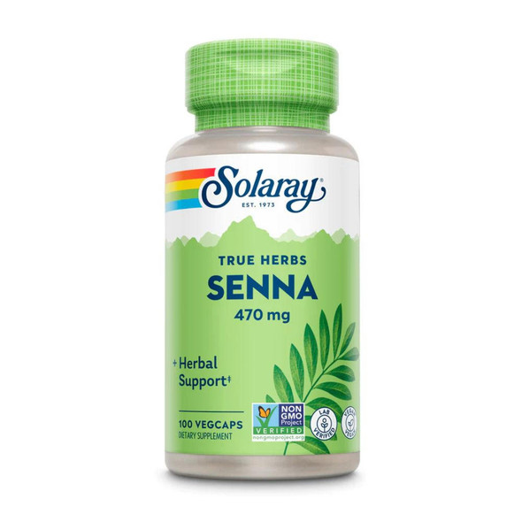  Solaray Senna Leaves 470mg 100 Capsules 