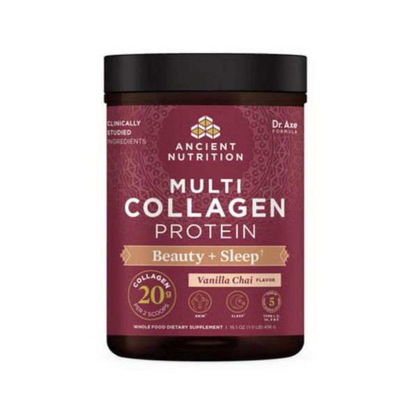  Ancient Nutrition Multi Collagen Protein Beauty + Sleep 1LB 