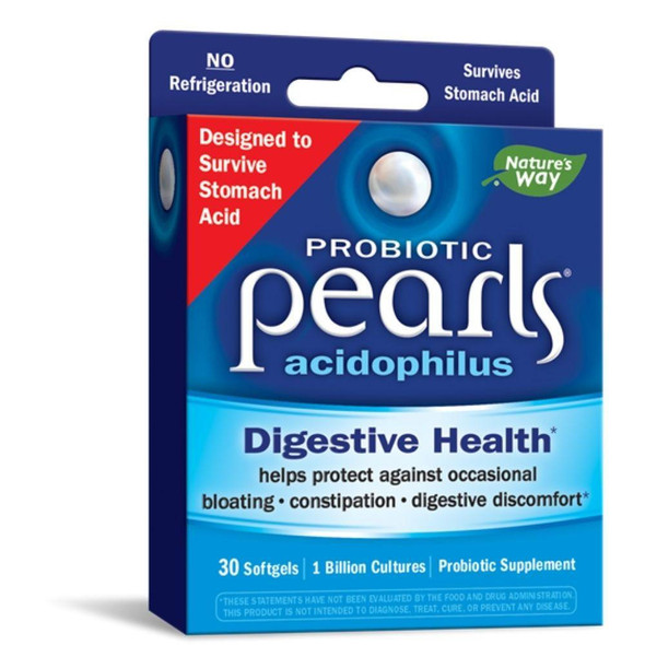 Enzymatic Therapy Nature's Way Probiotic Pearls Acidophilus 30 Capsules 