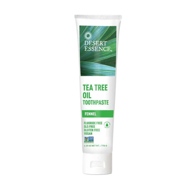 Desert Essence Natural Tea Tree Oil Fennel Toothpaste 7oz 