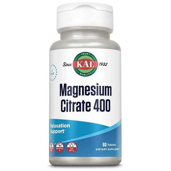 Kal KAL Magnesium Citrate 400mg 60 Tablets 
