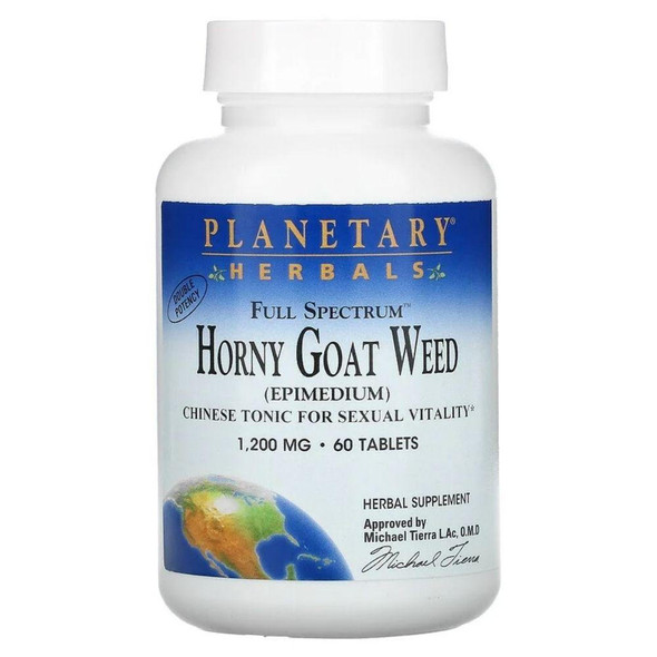  Planetary Herbals Horny Goat Weed 1200mg 60 Tablets 