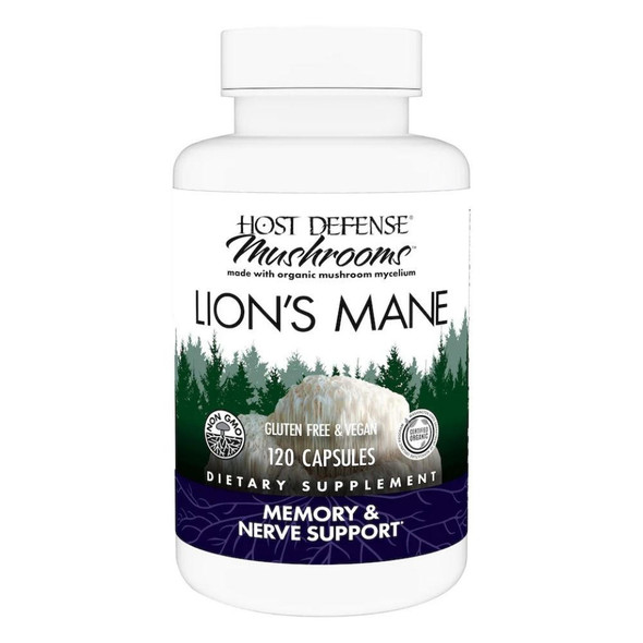 Fungi Perfect Host Defense Lions Mane 120 Capsules 