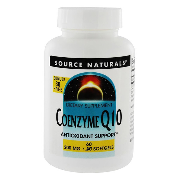  Source Naturals CoQ-10 Bonus! 30 Free 200mg 60 Gels 