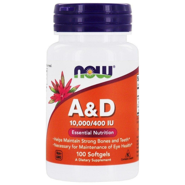 Now Foods NF A & D (10,000/400) 100 Softgels 