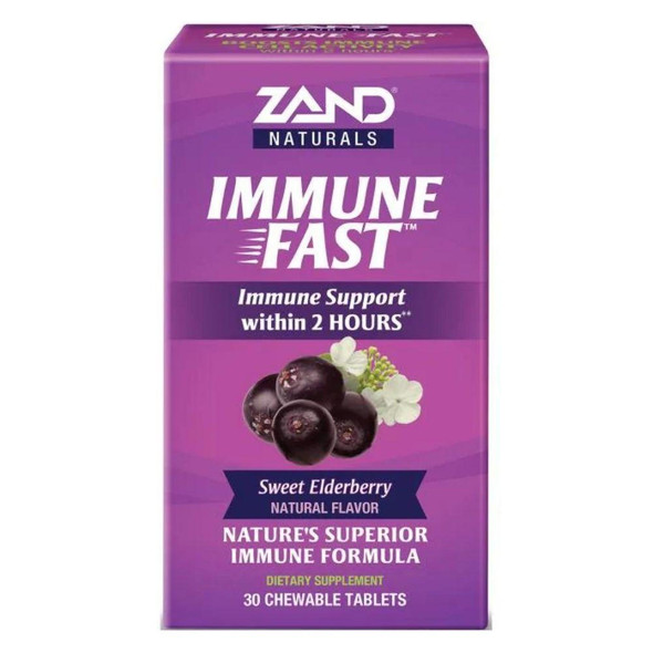  Zand Immune Fast Elderberry 30 Chewable Tablets 