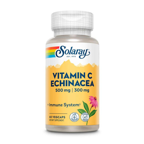  Solaray Vitamin C Echinacea 60 Capsules 