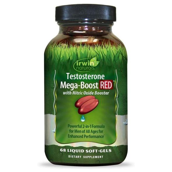  Irwin Naturals Testosterone Mega-Boost RED 68 Gels 