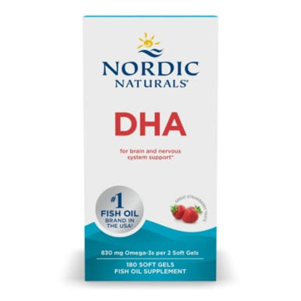  Nordic Naturals DHA 180 Strawberry Softgels 