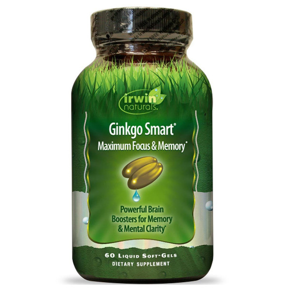  Irwin Naturals Ginkgo Smart 60 Liquid Soft Gels 