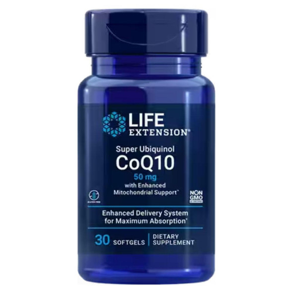  Life Extension Super Ubiquinol CoQ10 50mg 30 Softgels 