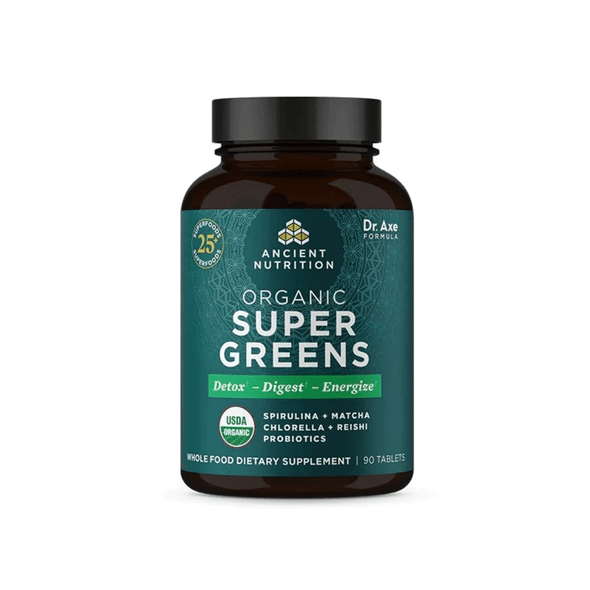  Ancient Nutrition Organic Super Greens 90 Tablets 