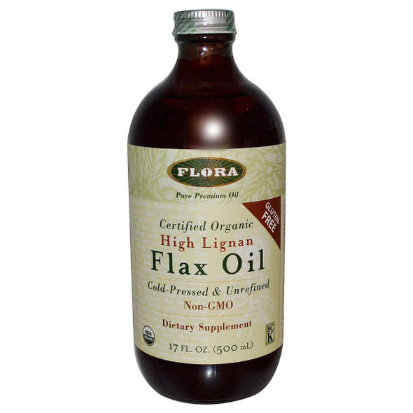 Flora (Udo's Choice) Flora Certified Organic High Lignan Flax Oil 17oz 