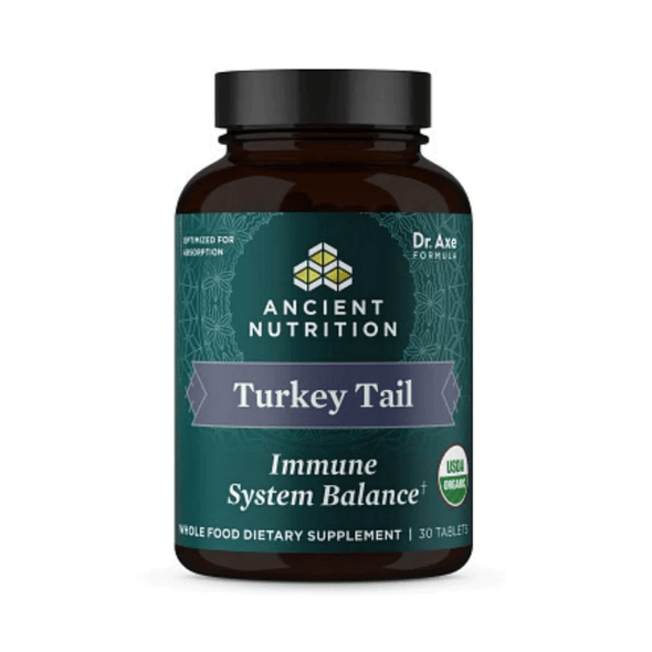  Ancient Nutrition Organic Turkey Tail 30 Tablets 