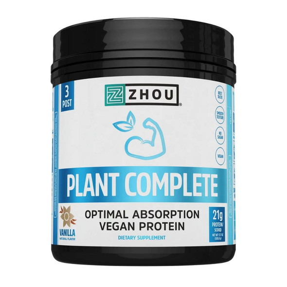 ZHOU Zhou Plant Complete Vegan Protein 16 Servings 