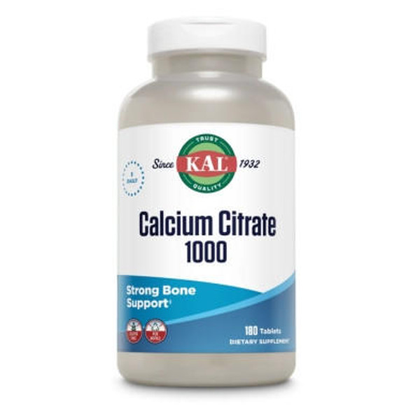 Kal KAL Calcium Citrate 1000mg 180 Tablets 