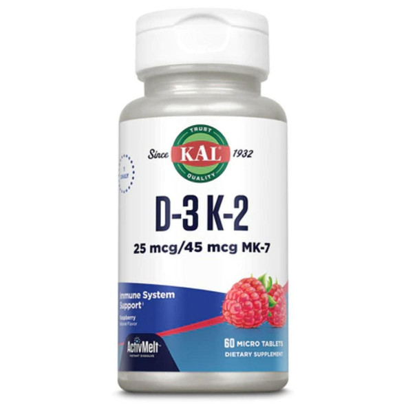 Kal KAL Vitamin D3 & K2 60 Lozenges 