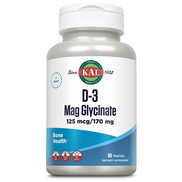 Kal KAL D-3 Mag Glycinate 90 Capsules 