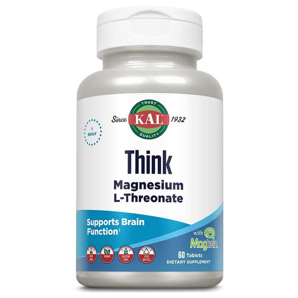 Kal KAL Think Magnesium & L-Threonate 60 Tablets 