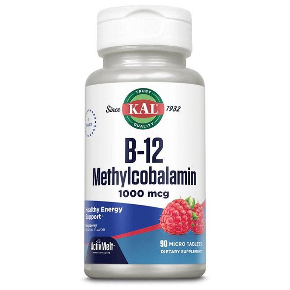 Kal KAL B12 Methylcobalamin 1000mcg 90 micro tablets 