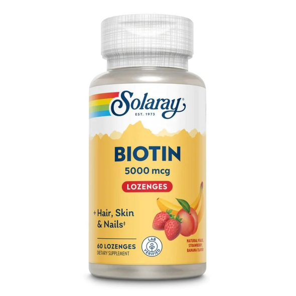  Solaray Biotin 5000mcg 60 Lozenges 