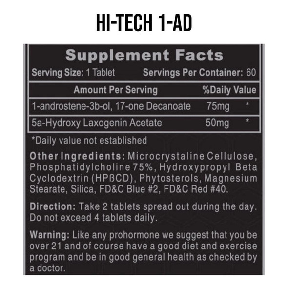 Best Price Nutrition Hi-Tech Pharmaceuticals 1AD, ANDRODIOL STACK 