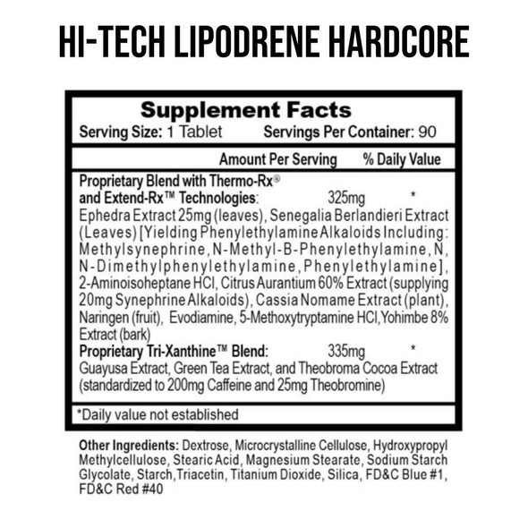Best Price Nutrition Hi-Tech Lipodrene Hardcore CLA 1000 Stack 