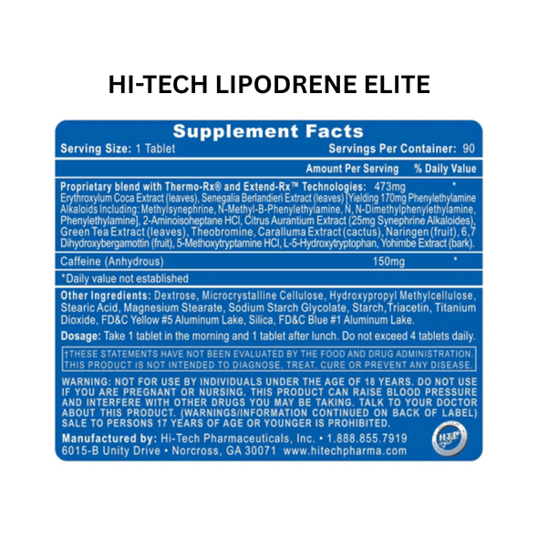 Best Price Nutrition Hi-Tech Pharmaceuticals Lipodrene Elite & Keto Lean Stack 