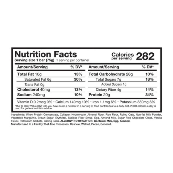  Metabolic Nutrition Crumbly Protein Bar 12/Box 