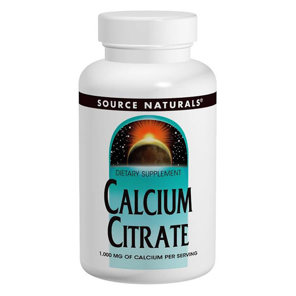  Source Naturals Calcium Citrate 1000mg 180 Tabs 