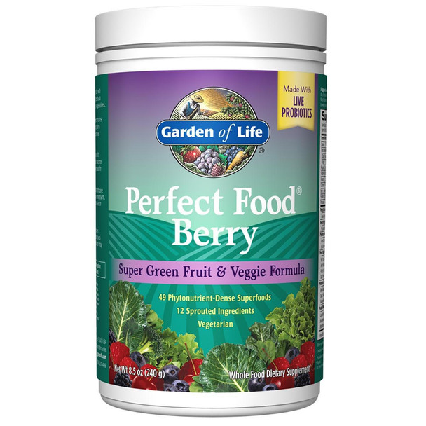  Garden of Life Perfect Food Berry Super Green Fruit and Veggie Formula 240 grams 
