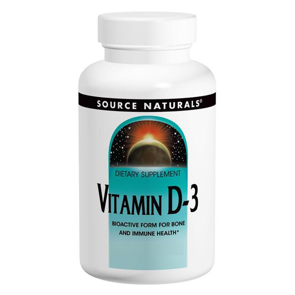  Source Naturals Vitamin D-3 1000IU 100 Tabs 