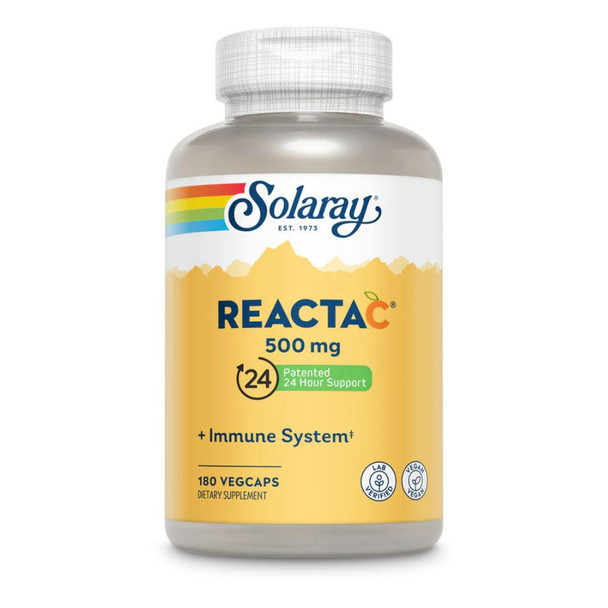  Solaray Reacta-C w/Bioflavonoids 500mg 180 Caps 