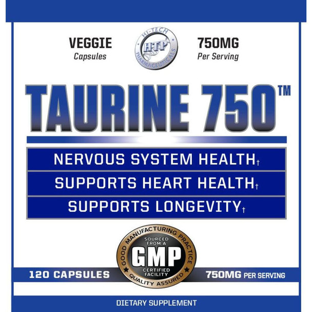  Hi-Tech Pharmaceuticals Taurine 750 120 Capsules 