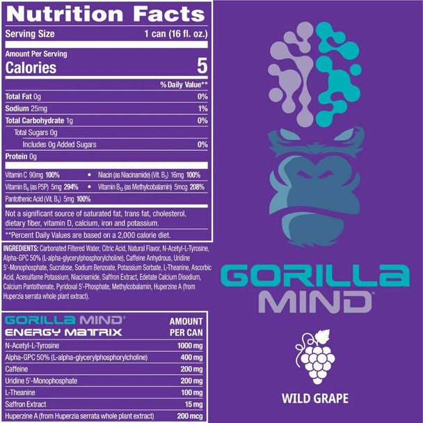  Gorilla Mind Energy Single Can 