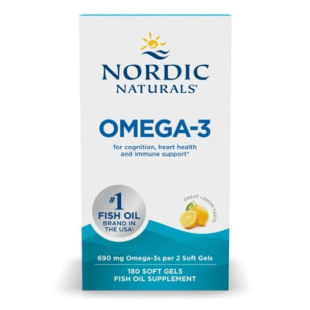  Nordic Naturals Omega 3 Formula Lemon Flavor 180 SoftGels 