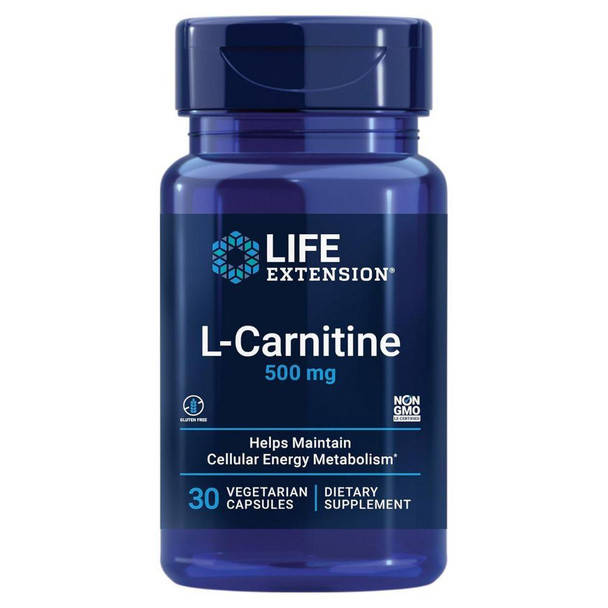  Life Extension L-Carnitine 500mg 30 Caps 