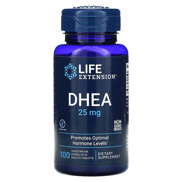  Life Extension DHEA (dehydroepiandrosterone) 25mg 100 Tabs (to be dissolved in the mouth) 