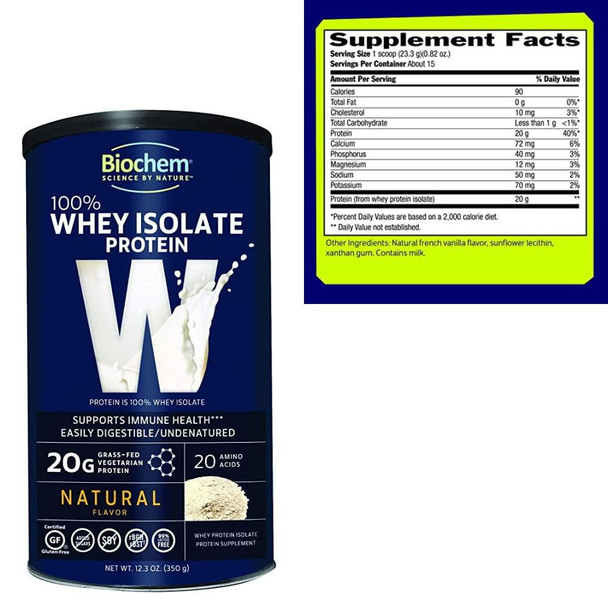  Biochem 100% Whey Natural 12.3oz 