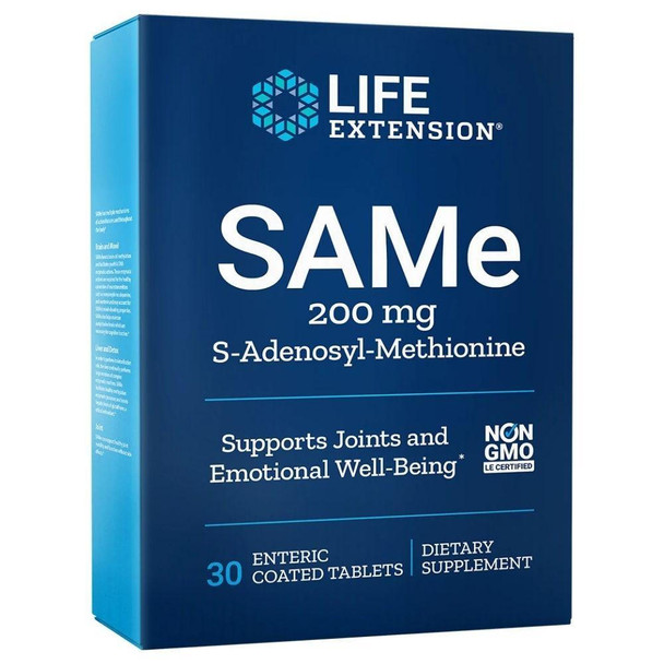  Life Extension SAMe (S-adenosylmethionine) 200 mg 30Tabs 