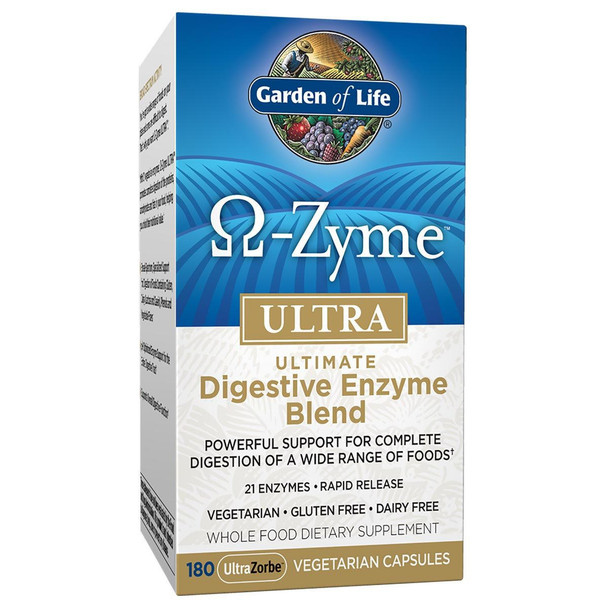  Garden of Life Omega-Zyme Ultra 180 Vege-Caps 