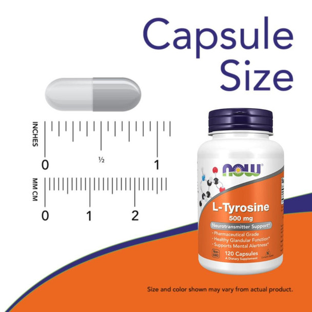  Now Foods L-Tyrosine 500mg 120 Capsules 