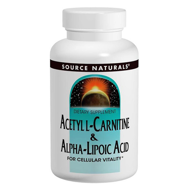 Acetyl L Carnitine And Alpha Lipoic Acid Benefits Source Naturals Acetyl L-Carnitine and Alpha Lipoic Acid 650mg
