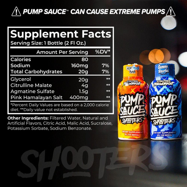  Pump Sauce Shooters (Single RTD Shots) 