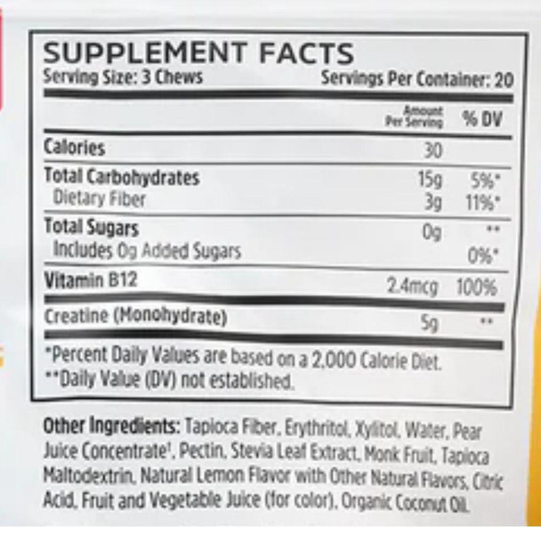 ZHOU Zhou Creatine Chews Peach Mango 60 Count 