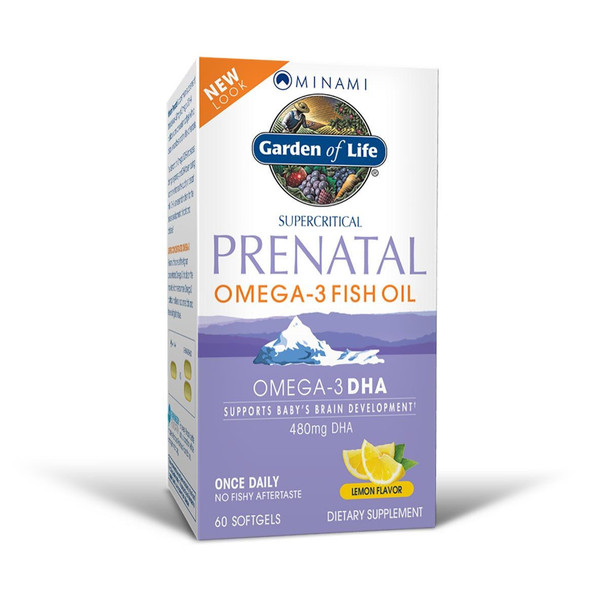  Minami Nutrition Prenatal Omega-3 Fish Oil Lemon Flavor 60 Gels 