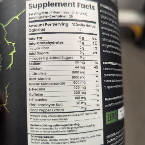 Smash Preworkout Gummies 25 Servings